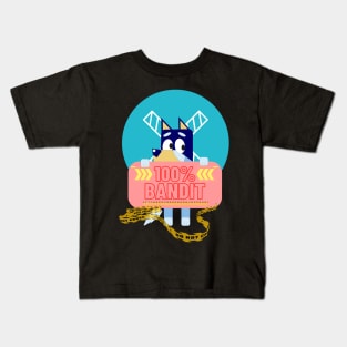 Bluey- 100% Bandit Fanart Kids T-Shirt